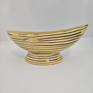 Vintage 1960s McCoy Pottery Harmony Line Yellow W/Brown Oblong Planter